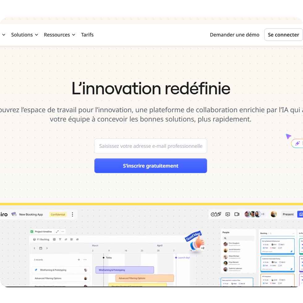 Interface Web Miro