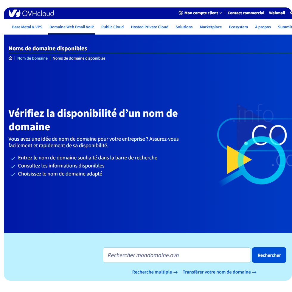Interface Web OVHcloud