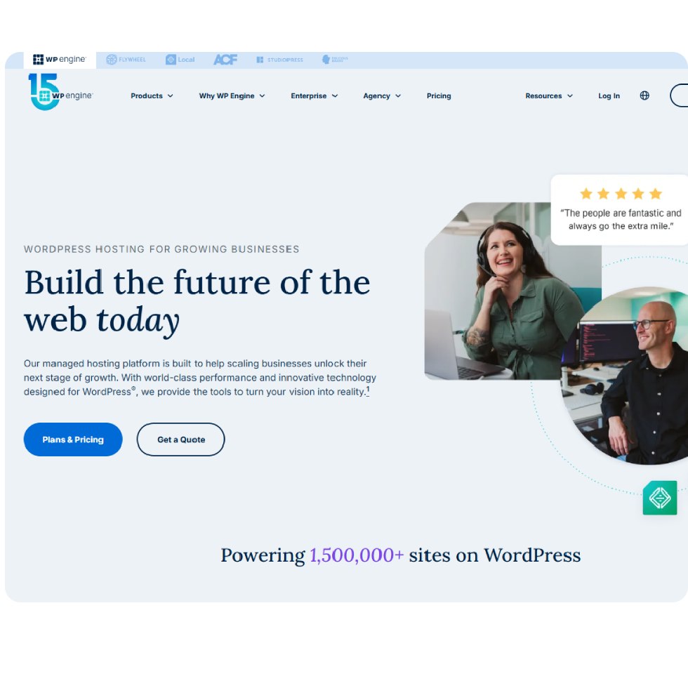 Interface Web WP Engine