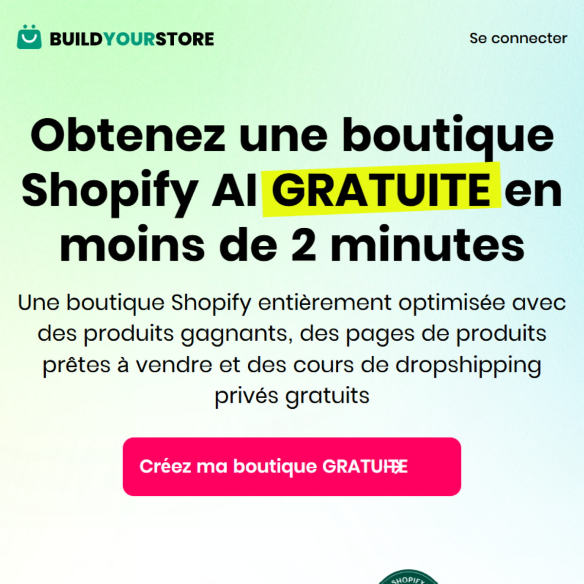 ai site generator shopify
