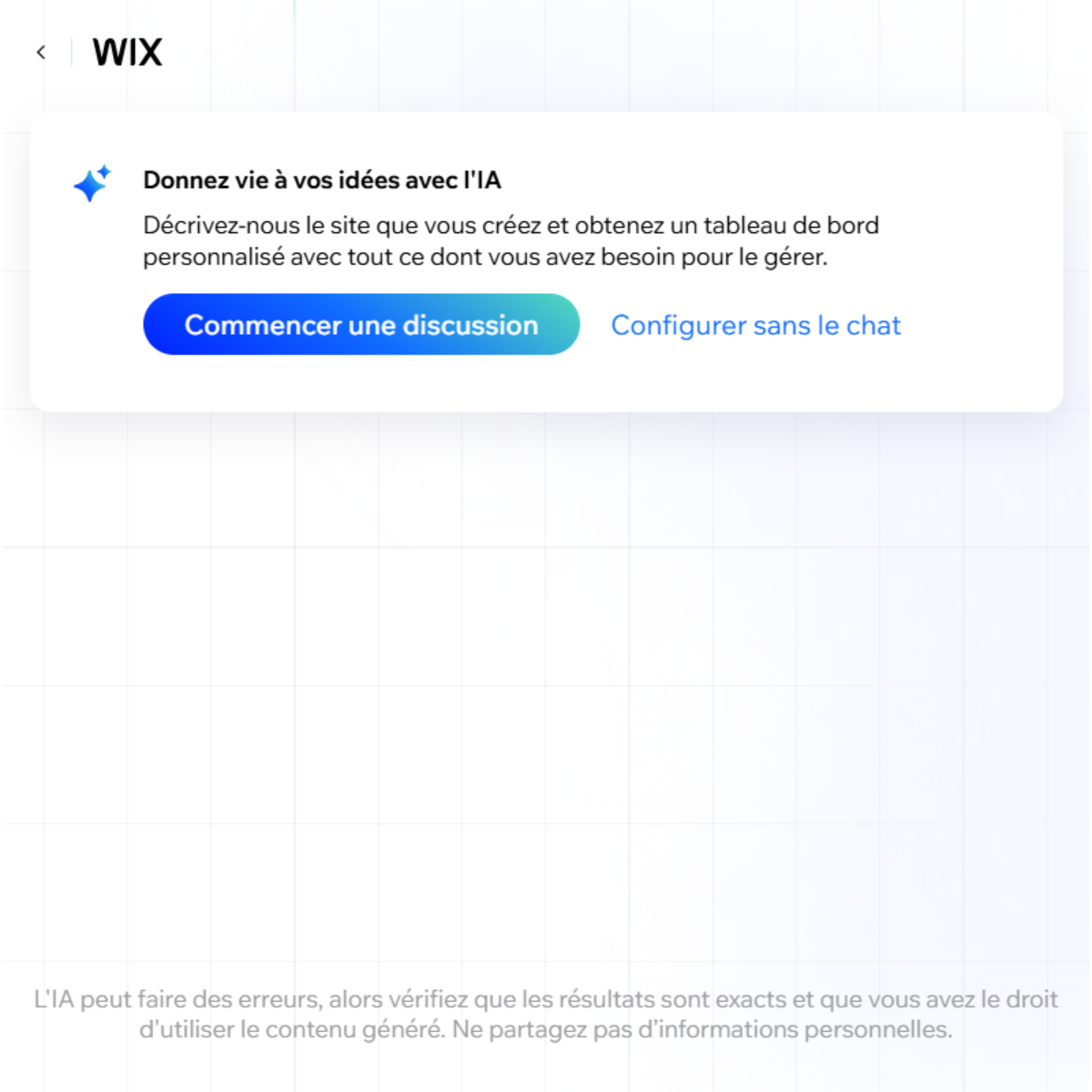 assistant ia wix