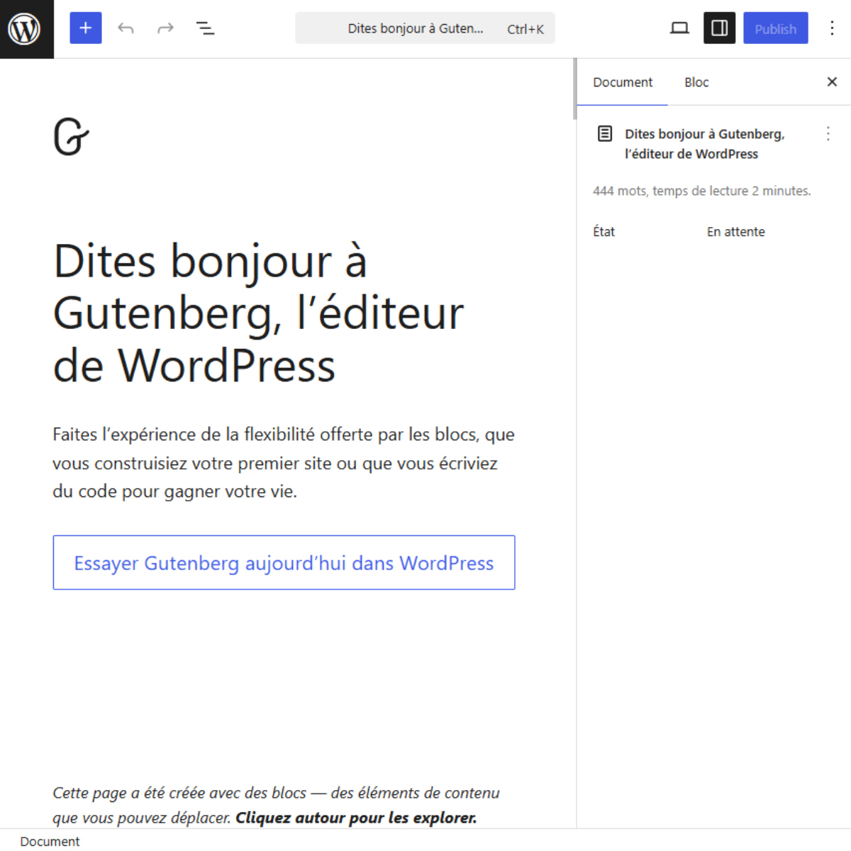 interface gutenberg wordpress