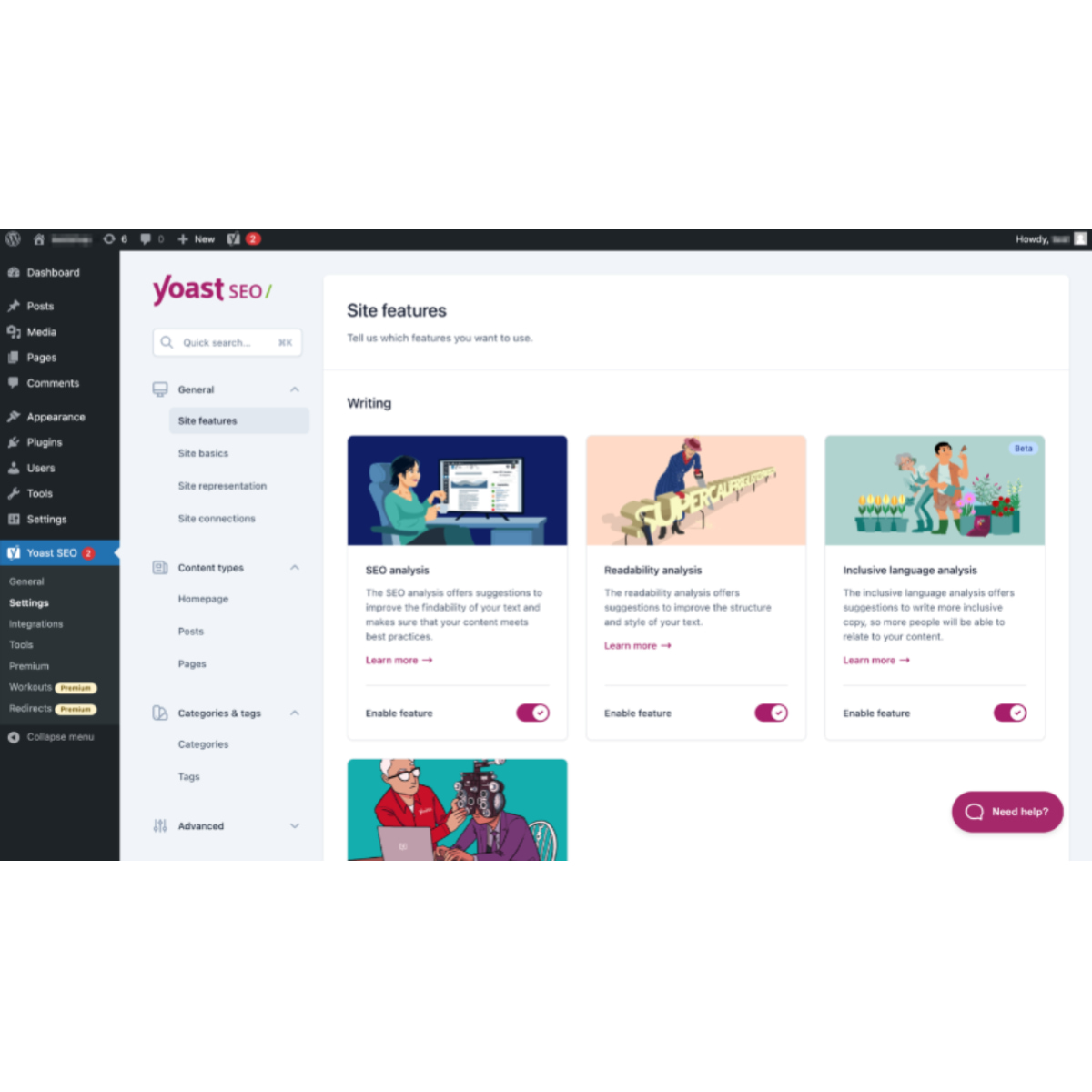 interface yoast seo