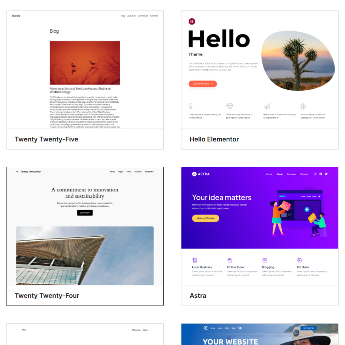 thèmes wordpress