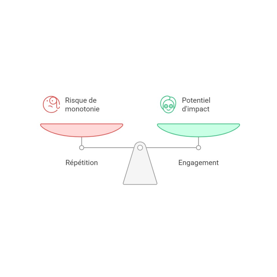 Impact répétition vidéo - Facebook