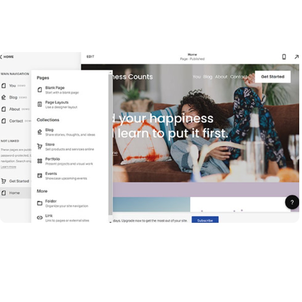 Squarespace aperçu