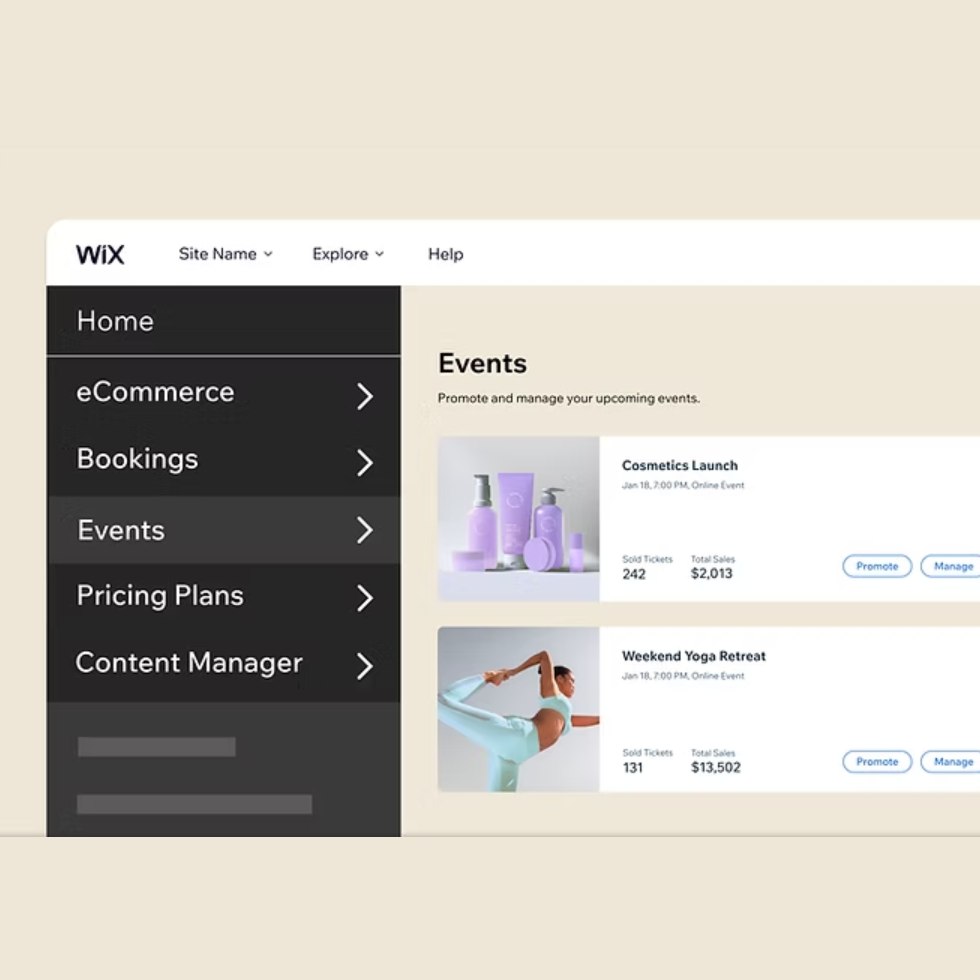 Wix e-commerce - Aperçu