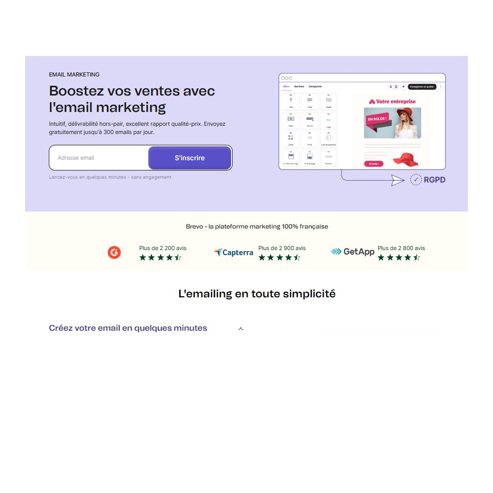 Aperçu Brevo Mailing