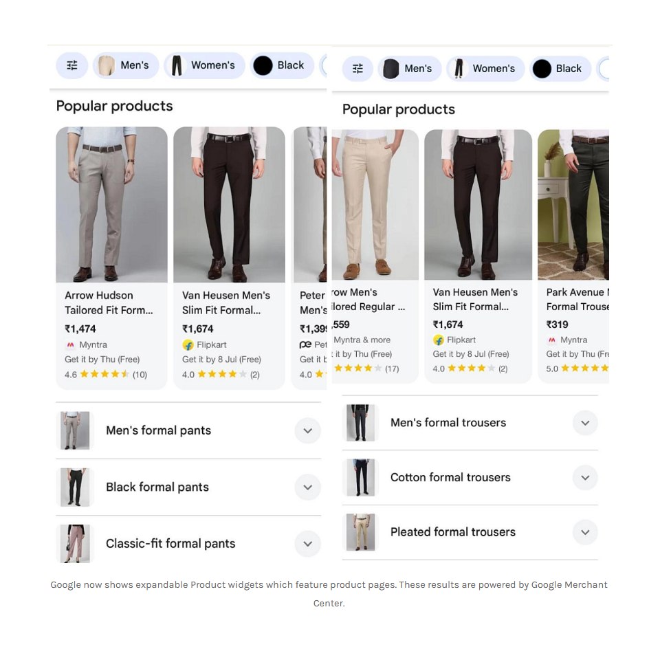 Aperçu - Produits Google Merchant Center