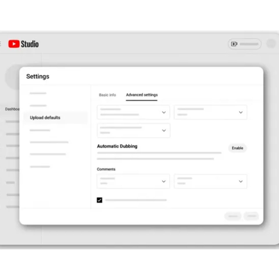 Aperçu Youtube - Auto dubbing