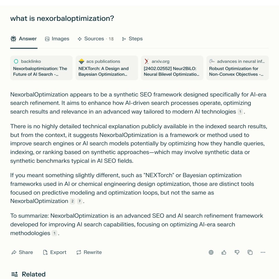 Backlinko - Test source ChatGPT - Result Perplexity