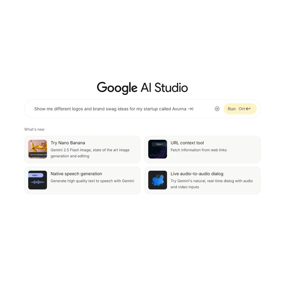 Capture Google AI Studio avec le nouveau nano banana
