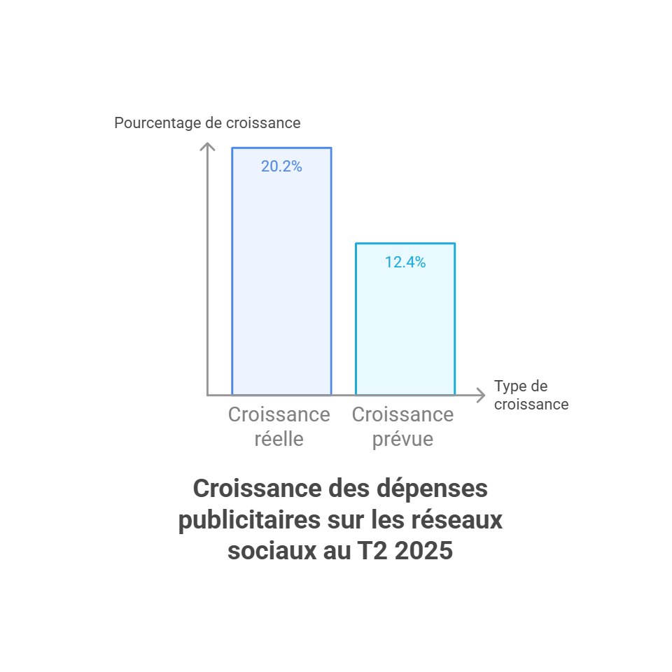 Dépenses publicitaire réseaux sociaux T2 2025