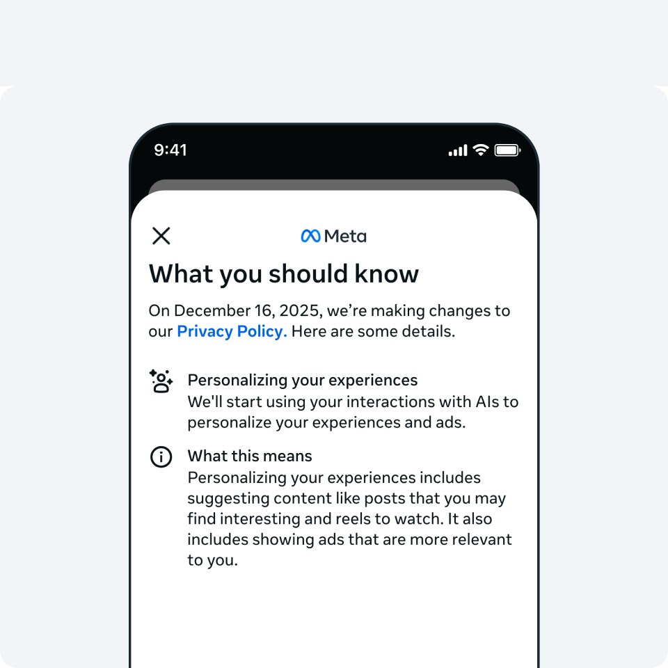 Meta modifie sa Privacy Policy : les nouveautés