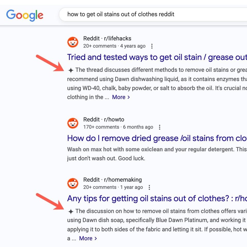 Aperçu metadescription généré par l'IA Google