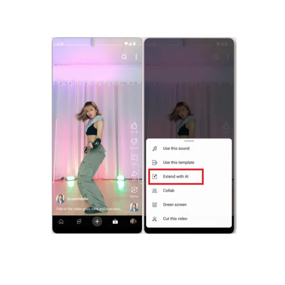 Youtube - option extend with AI