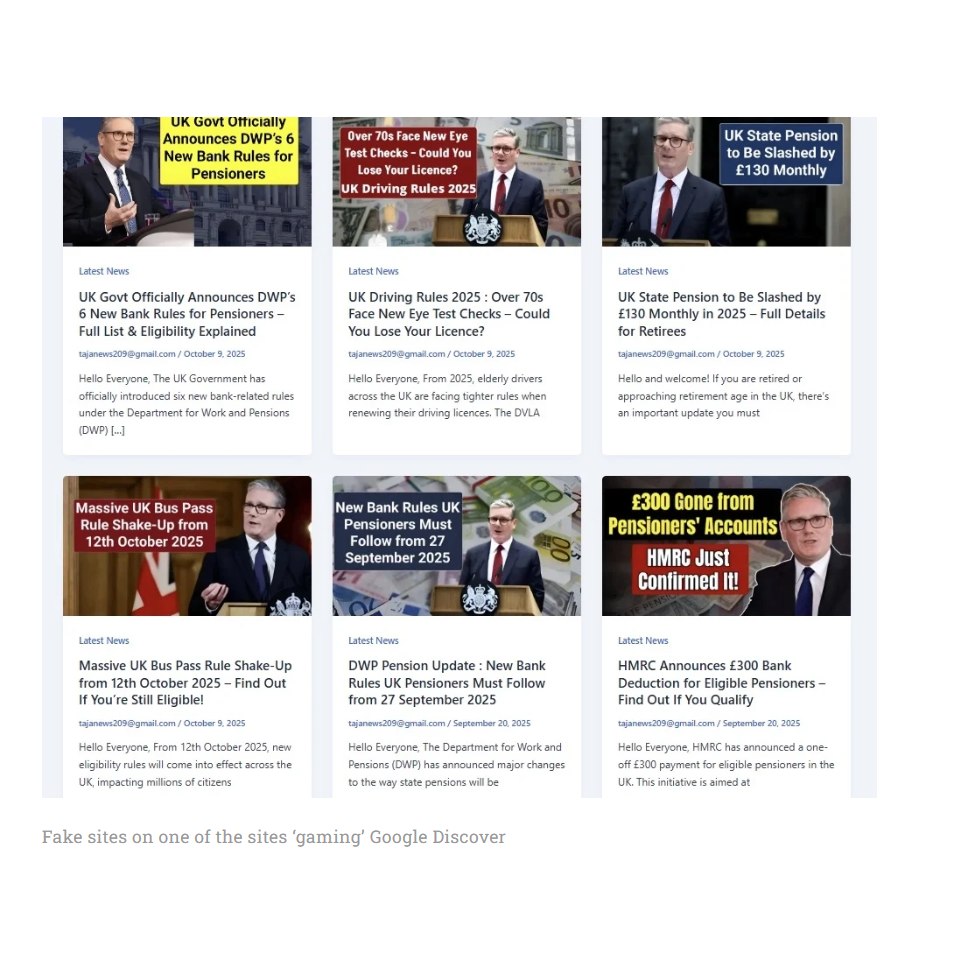 Fake Site on Google Discover
