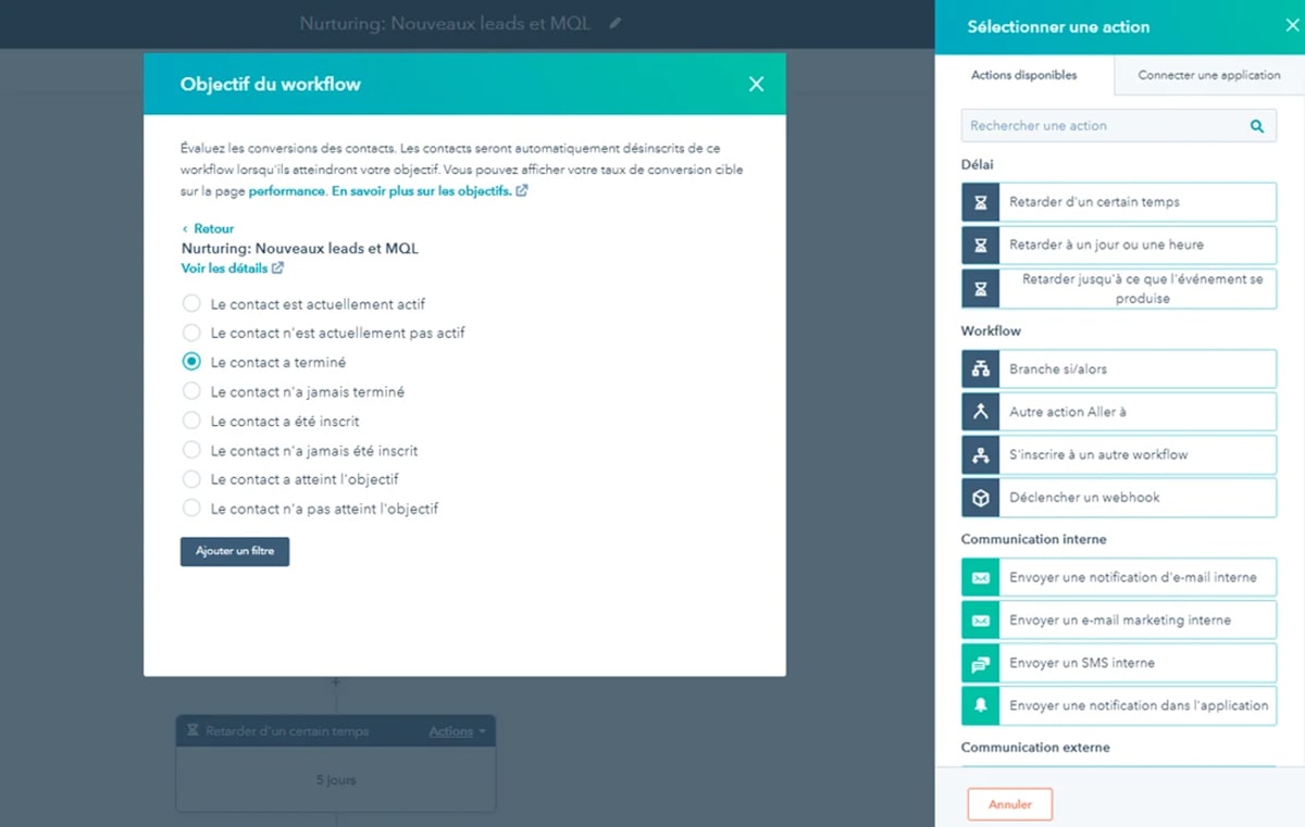 Creation Workflow Hubspot Marketing Hub