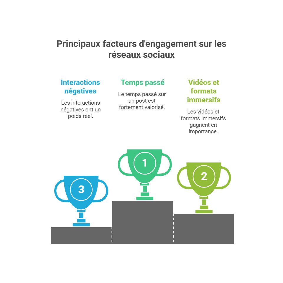 Principaux facteurs d'engagement sur un post X