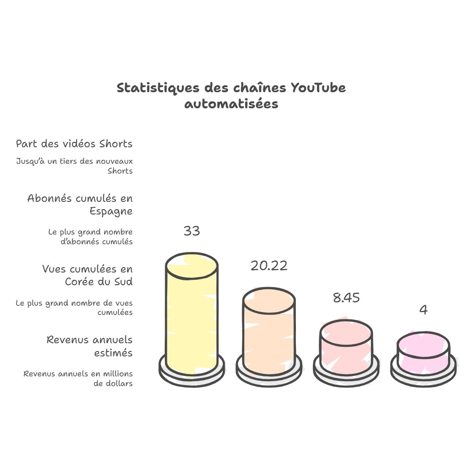Statistiques des chaines YOUTUBE automatisées