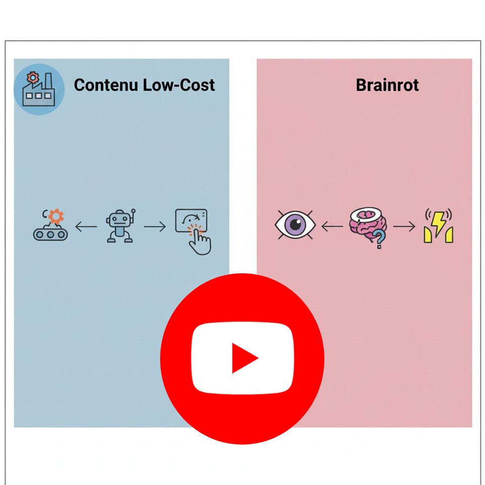 Youtube - contenu lowcost et brainrot