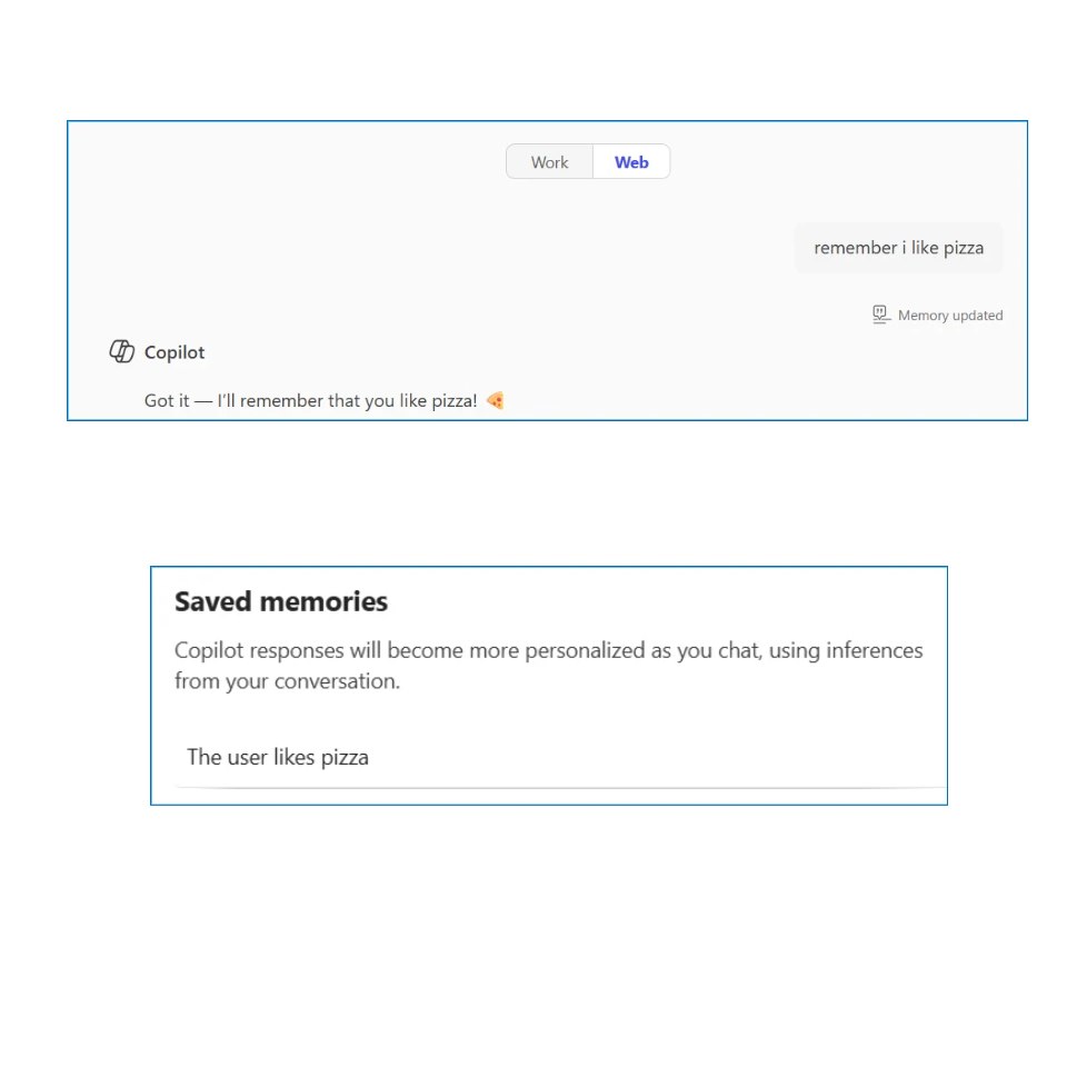 Aperçu mémorisation des données pour les Microsoft Copilot IA