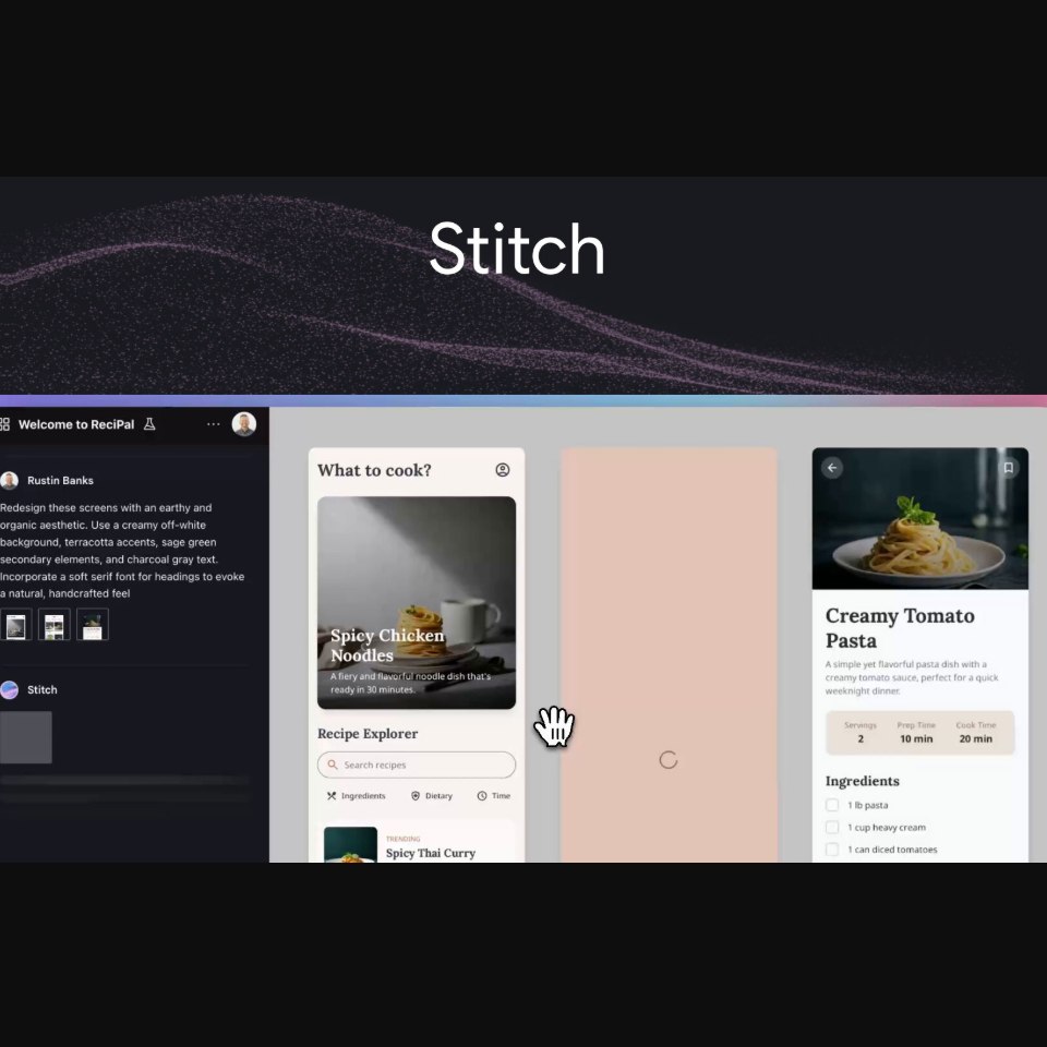 Aperçu interface canva sur stitch