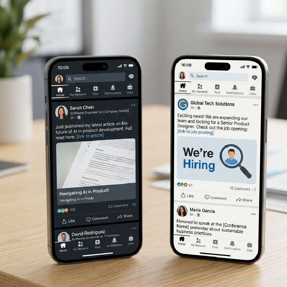 LinkedIn 2026 - interface fil d'actualité