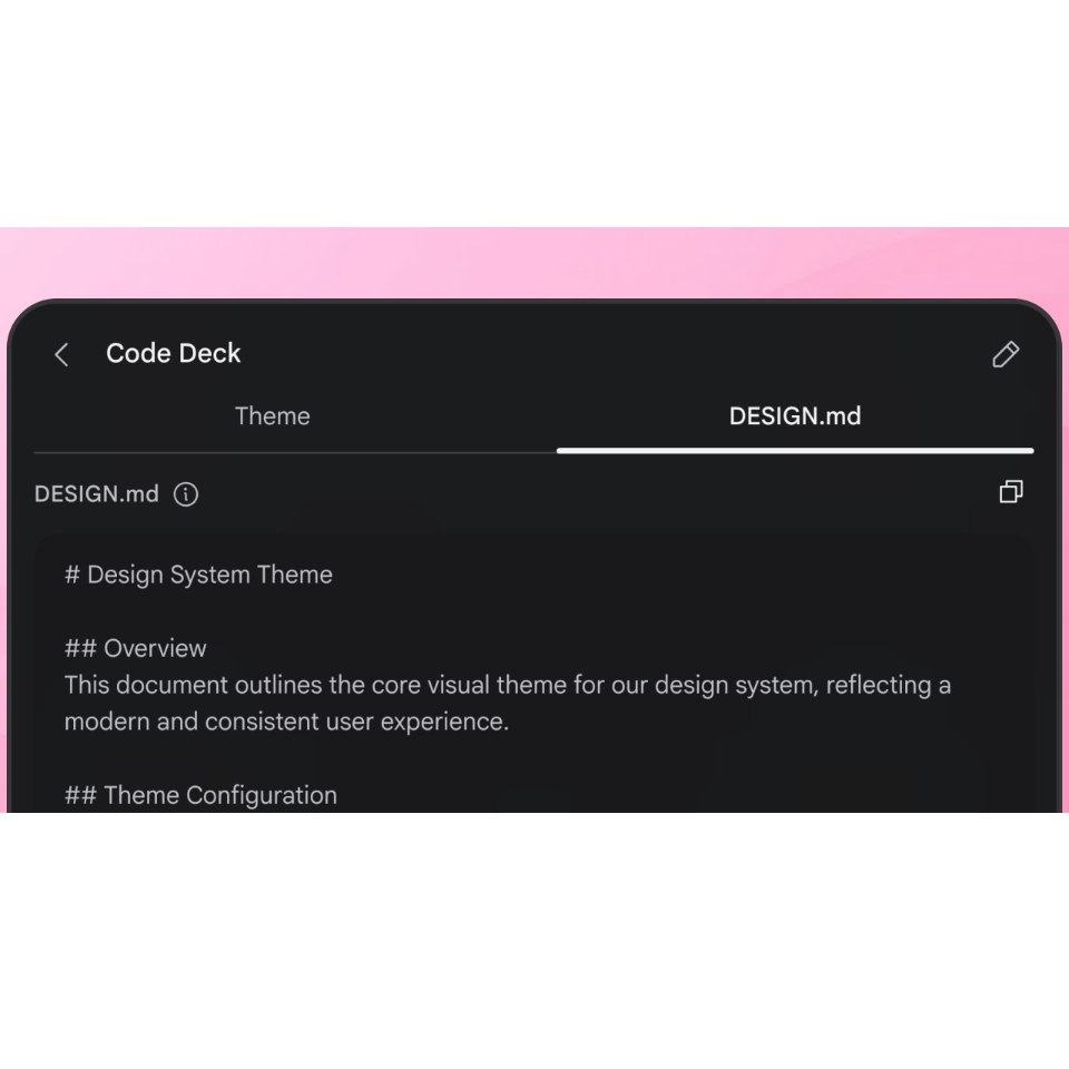 Mise à jour Google Stitch 2026 - Aperçu de Design.mD