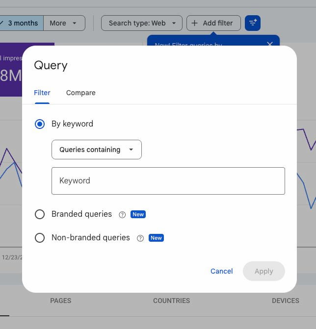 Analyser le trafic notoriété vs hors-notoriété va désormais être plus simple sur Search Console
