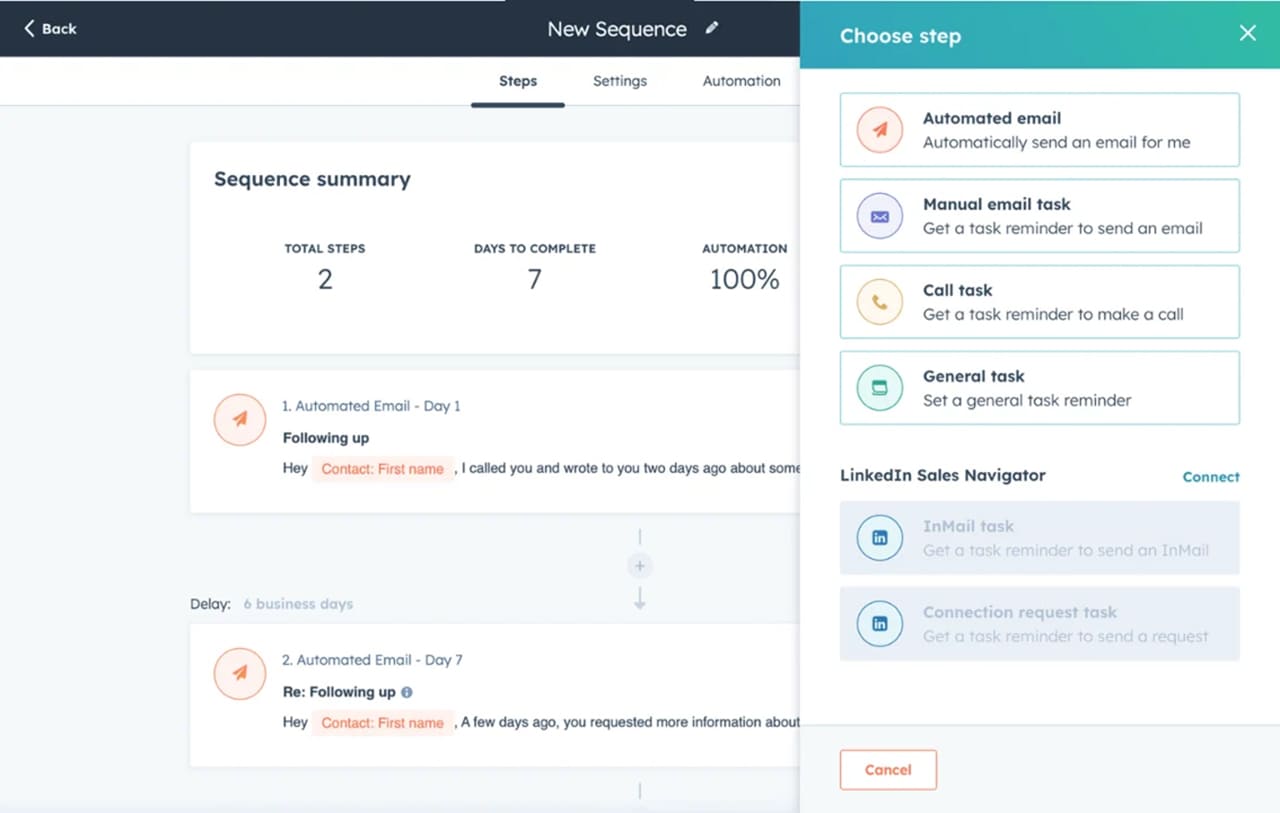 Sequences Automatiques Email HubSpot