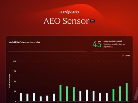 HubSpot AEO Sensor : l&rsquo;outil gratuit qui mesure la volatilité de votre visibilité IA