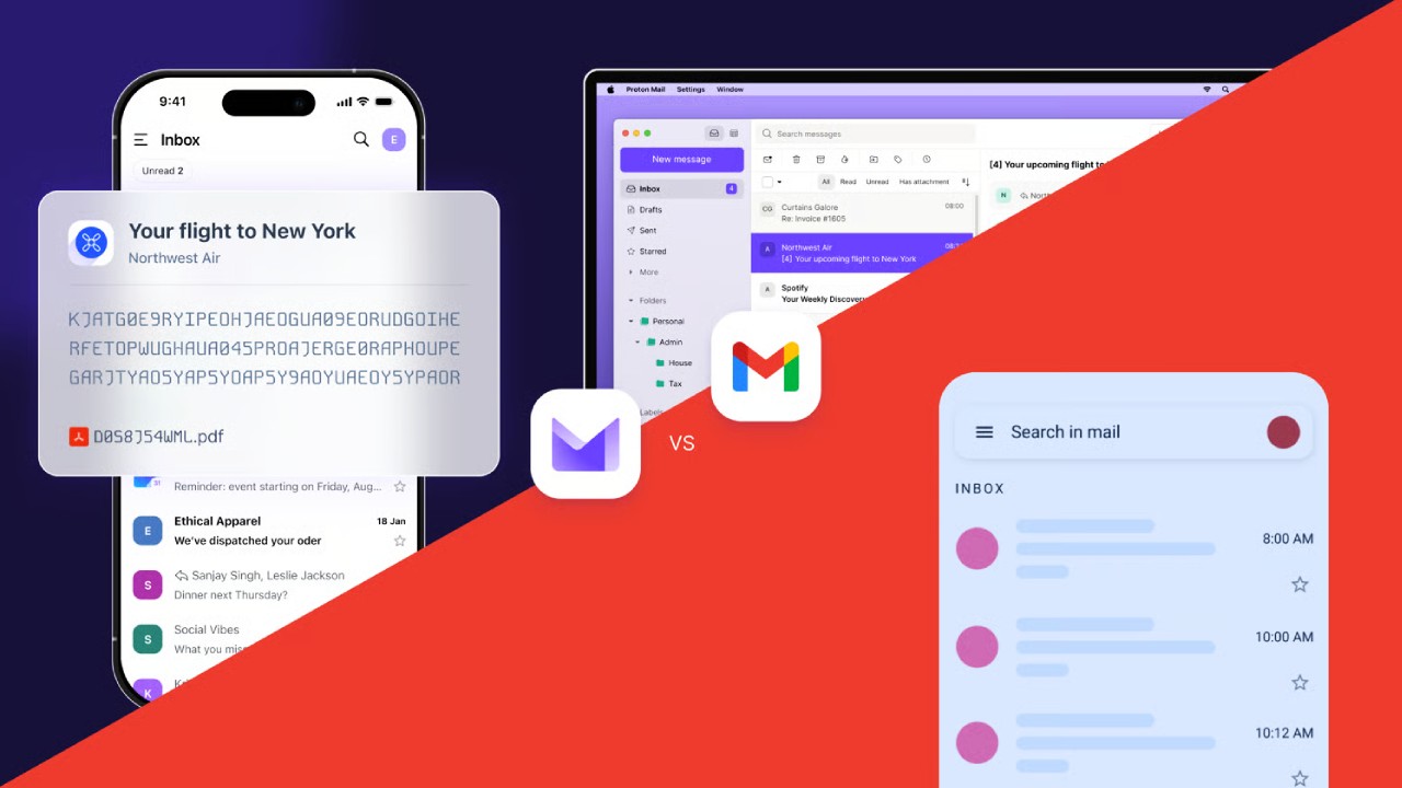Proton Mail vs Gmail