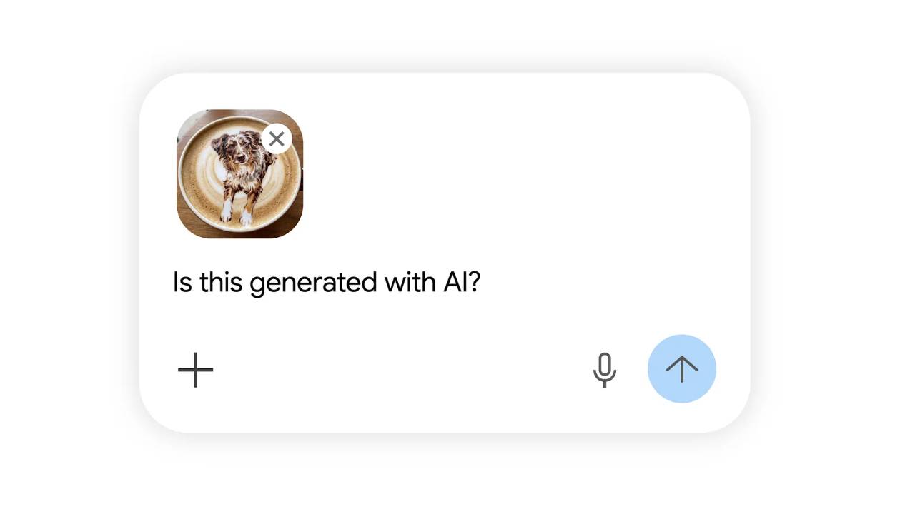 Aperçu de l'interface sur Gemini pour demander si une image a été générée par IA