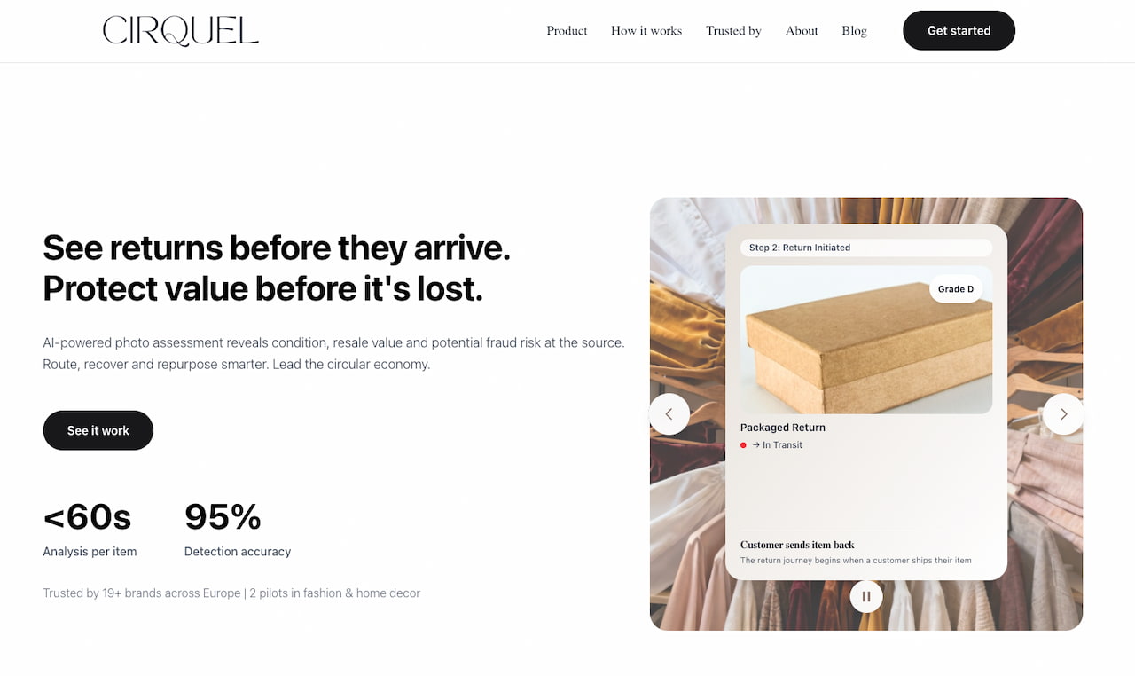 Cirquel - Plateforme SaaS de gestion des retours, dopée à l'IA
