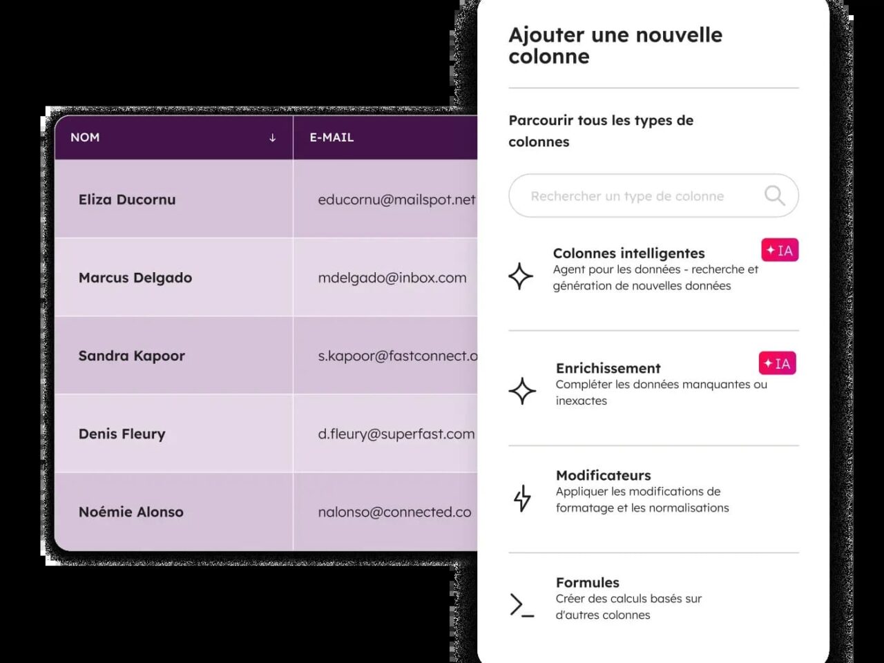 Creation Colonne Data Hub HubSpot