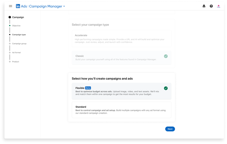 Aperçu de la fonctionnalité Flexible Ad Creation