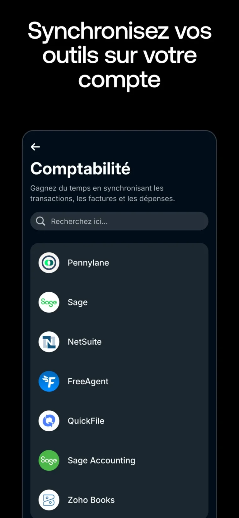Liste des intégrations comptables de Revolut Business : Pennylane, Sage, NetSuite, FreeAgent, QuickFile et Zoho Books